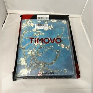 NTM: Timovo 360 JK Case for IPad Pro 11 2018 Blue & Cream Almond Blossom Print